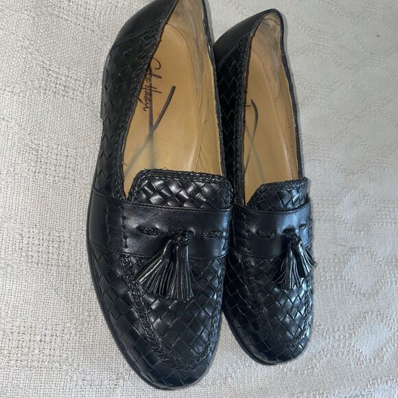 Cole Haan Men’s Dress Loafers Size 11 M Black Leather Weave Business Formal City